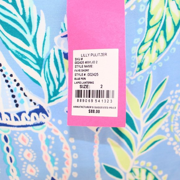 Lilly Pulitzer Faye Blue Peri Skort NWT - Picture 3 of 5